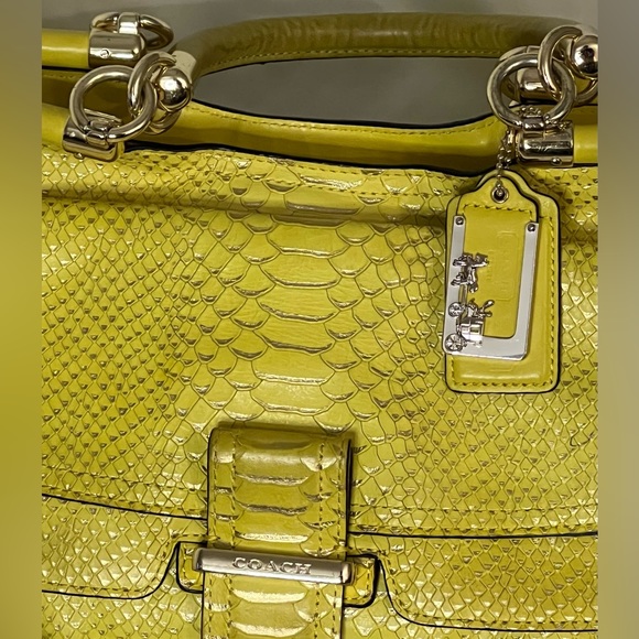Coach Chartreuse (Yellow-green) Satchel - Picture 3 of 13